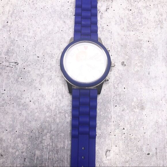 Geneva Platinum Stainless Steel Blue Wrist Watch - Picture 2 of 6